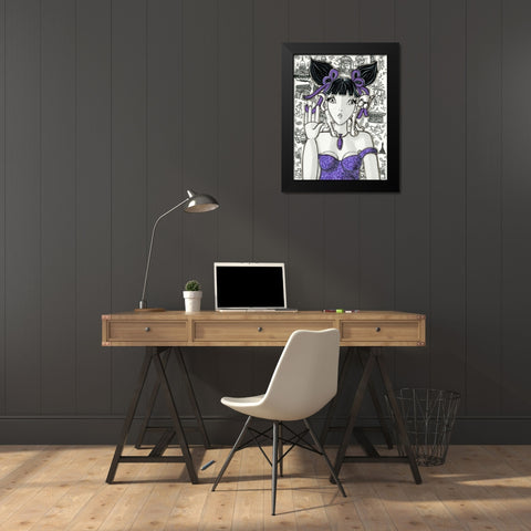 Prune a Paris Black Modern Wood Framed Art Print by MIROTA