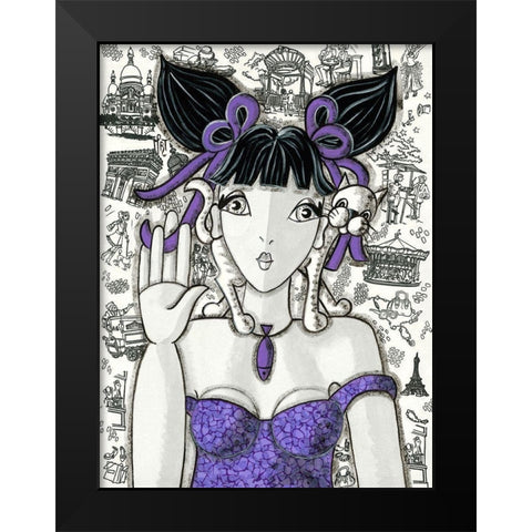 Prune a Paris Black Modern Wood Framed Art Print by MIROTA
