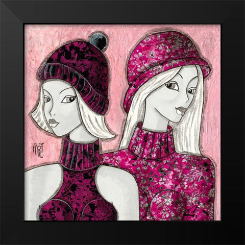 Fachees Black Modern Wood Framed Art Print by MIROTA