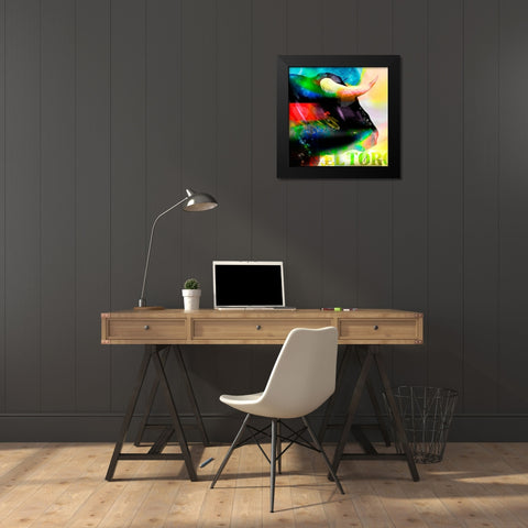 Cabeza de Toro Black Modern Wood Framed Art Print by Bosboom, Leon