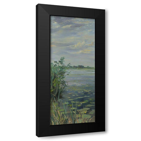 Water Lilies Earnewald I Black Modern Wood Framed Art Print by Koopmans, Gosse