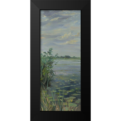 Water Lilies Earnewald I Black Modern Wood Framed Art Print by Koopmans, Gosse