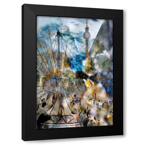 Berlin II Black Modern Wood Framed Art Print with Double Matting by Le Visage, J-M