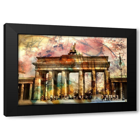 Berlin III Black Modern Wood Framed Art Print with Double Matting by Le Visage, J-M