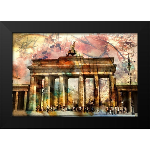 Berlin III Black Modern Wood Framed Art Print by Le Visage, J-M