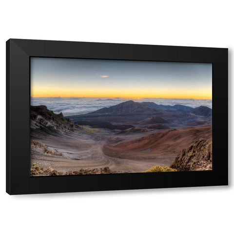 Crater Black Modern Wood Framed Art Print by Terrible, Aurelien