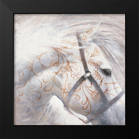 Brume d argent II Black Modern Wood Framed Art Print by Cazal, Cedric