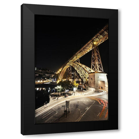 Bridge Black Modern Wood Framed Art Print by Lusitano Photographie