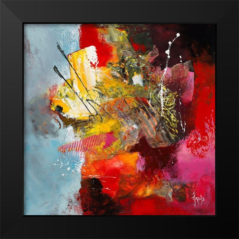 Mozart Black Modern Wood Framed Art Print by Jadis