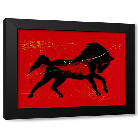 Yegua Black Modern Wood Framed Art Print with Double Matting by Bosboom, Leon