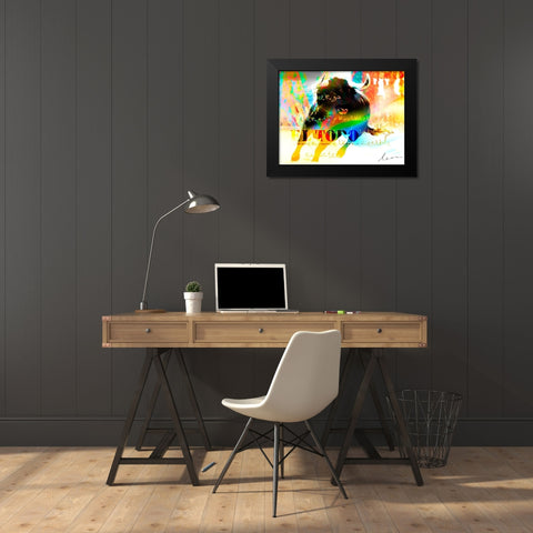 El Toro Black Modern Wood Framed Art Print by Bosboom, Leon