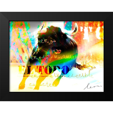 El Toro Black Modern Wood Framed Art Print by Bosboom, Leon