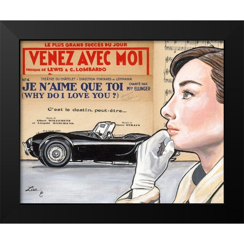 Je n aime que toiÂ  Black Modern Wood Framed Art Print by Lisa.C