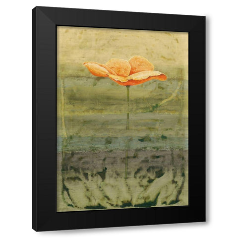 Papaver Black Modern Wood Framed Art Print with Double Matting by Clema