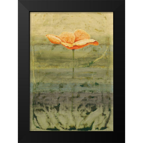 Papaver Black Modern Wood Framed Art Print by Clema