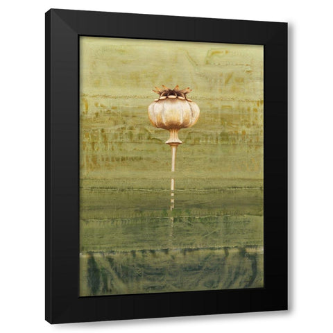 Papaverbol Black Modern Wood Framed Art Print with Double Matting by Clema