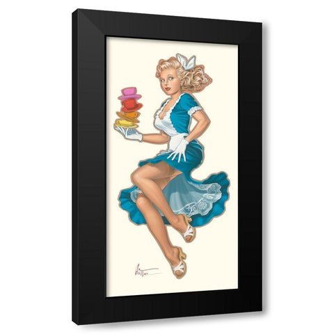 Alice Black Modern Wood Framed Art Print with Double Matting by Hitte, Patrick