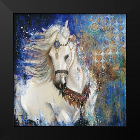 Jardin Sauvage Black Modern Wood Framed Art Print by Maugeri, Valerie