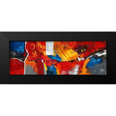 Vie de Joie Black Modern Wood Framed Art Print by Jadis
