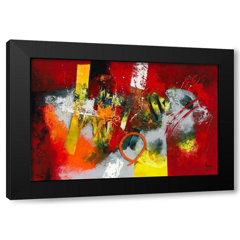 Confidence Black Modern Wood Framed Art Print by Jadis