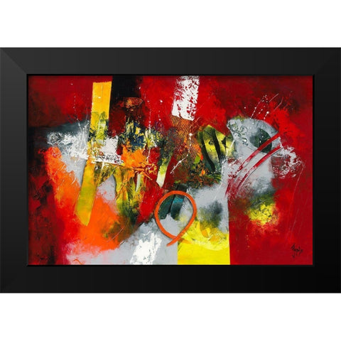 Confidence Black Modern Wood Framed Art Print by Jadis