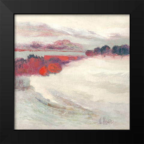 Premieres neiges Black Modern Wood Framed Art Print by Parise, Chantal