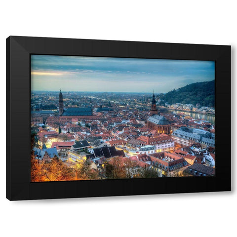 Heidelberg Black Modern Wood Framed Art Print by Terrible, Aurelien