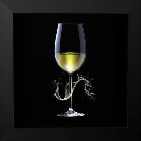 GrapeSplash one Black Modern Wood Framed Art Print by Hillert, Peter