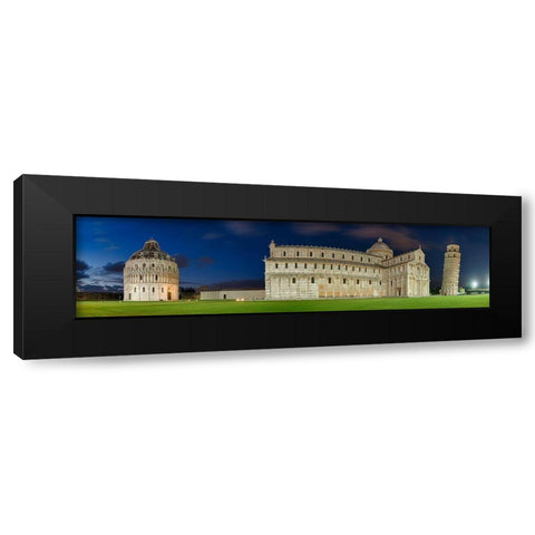Pisa - Platz der Wunder Black Modern Wood Framed Art Print with Double Matting by Fischer, Rolf