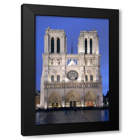 Notre Dame Black Modern Wood Framed Art Print by Fischer, Rolf