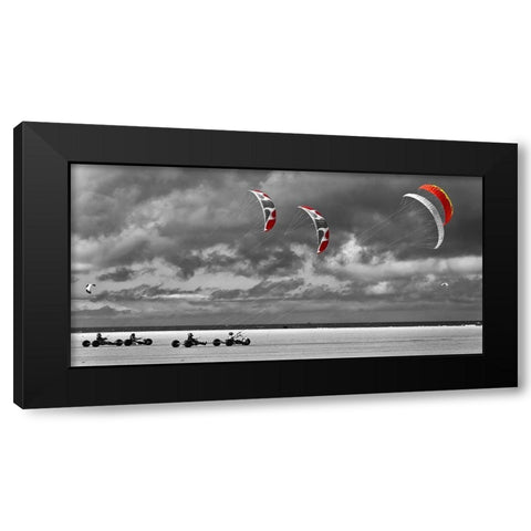 St. Peter Ording Black Modern Wood Framed Art Print by Fischer, Rolf