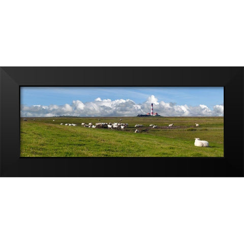 St. Peter Ording Black Modern Wood Framed Art Print by Fischer, Rolf