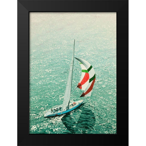 Morning Breeze Black Modern Wood Framed Art Print by Black, Karl