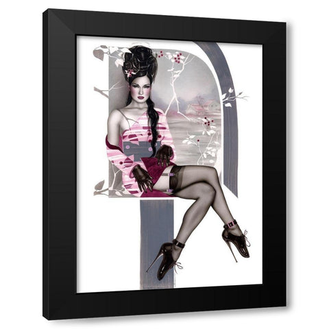 Chinwater Black Modern Wood Framed Art Print by Horwath, Sara