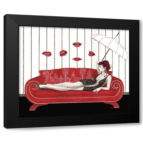 3 Falter Black Modern Wood Framed Art Print by Horwath, Sara