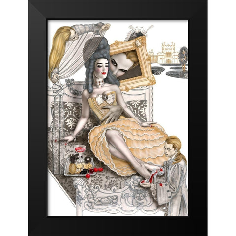 Cinderella Black Modern Wood Framed Art Print by Horwath, Sara