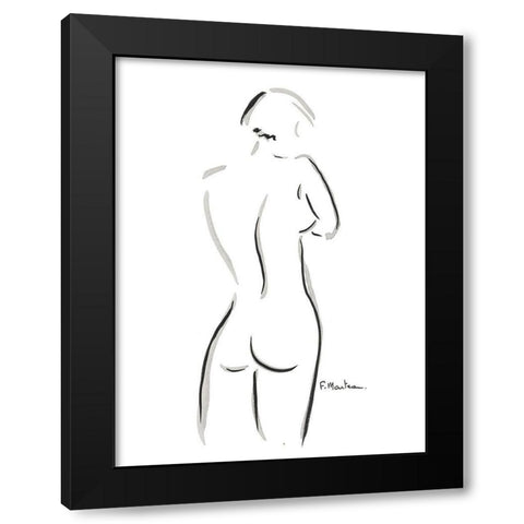 Ondine Black Modern Wood Framed Art Print by Marteau, Frederique