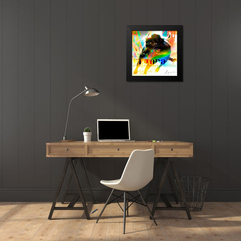 El Toro Black Modern Wood Framed Art Print by Bosboom, Leon
