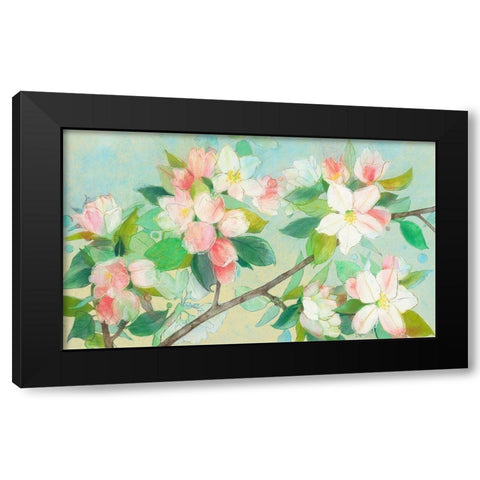 Apple Blossom Black Modern Wood Framed Art Print with Double Matting by Botman, Loes