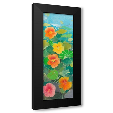 Nasturtium 1 Black Modern Wood Framed Art Print by Botman, Loes