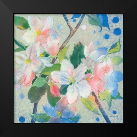 Apple Blossom 2 Black Modern Wood Framed Art Print by Botman, Loes