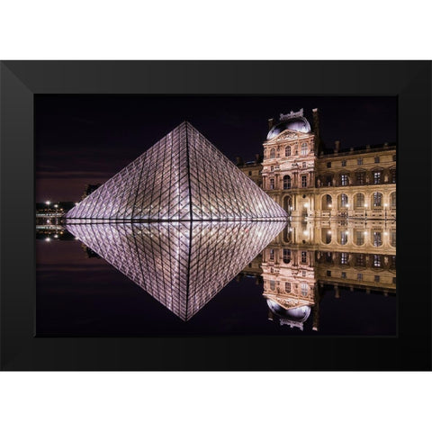 Le Diamant de Paris Black Modern Wood Framed Art Print by Bertrande, Arnaud