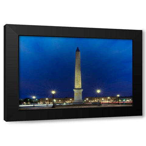 Place de la Concorde by Night Black Modern Wood Framed Art Print with Double Matting by Bertrande, Arnaud