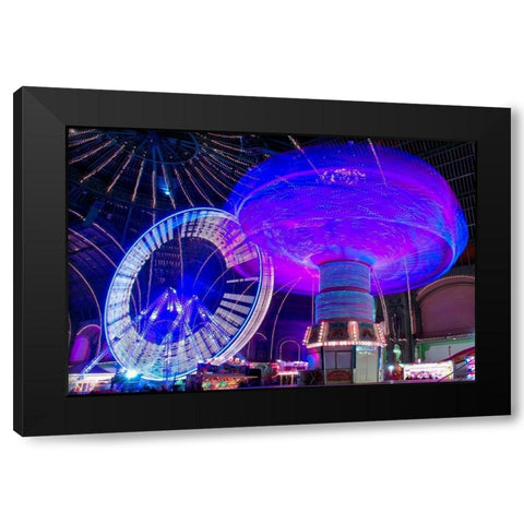 Non stop Black Modern Wood Framed Art Print with Double Matting by Bertrande, Arnaud