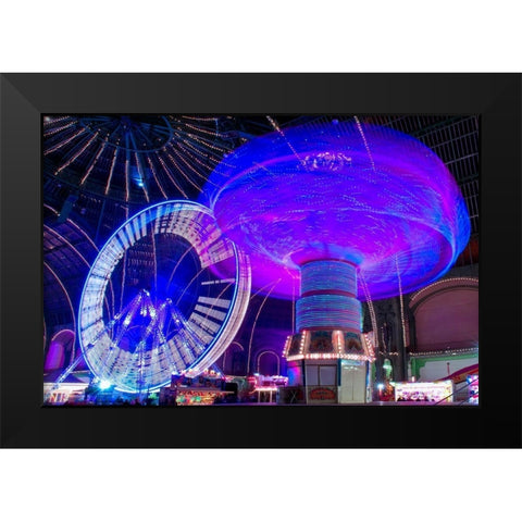 Non stop Black Modern Wood Framed Art Print by Bertrande, Arnaud