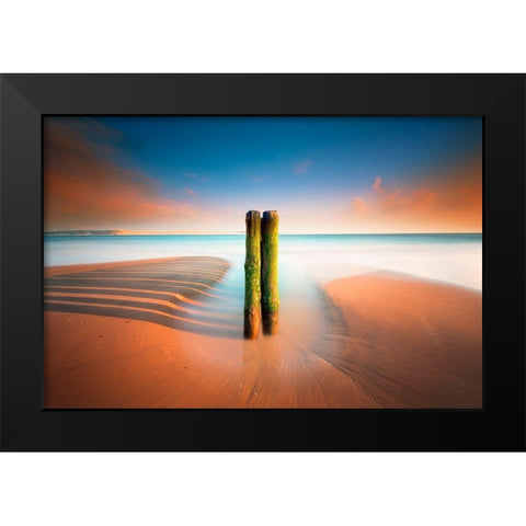 Il Black Modern Wood Framed Art Print by Bertrande, Arnaud