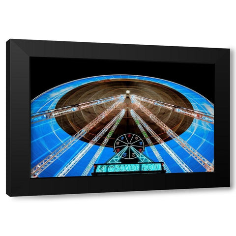 La grande roue Black Modern Wood Framed Art Print with Double Matting by Bertrande, Arnaud