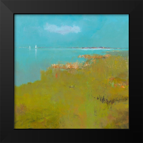 Little Sails Black Modern Wood Framed Art Print by Groenhart, Jan