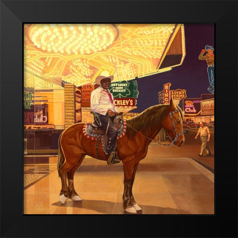 Get Lucky Black Modern Wood Framed Art Print by van Sprengel, Didier