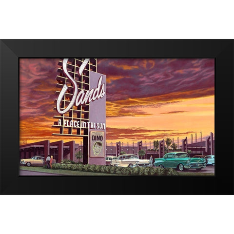 The Sands Black Modern Wood Framed Art Print by van Sprengel, Didier